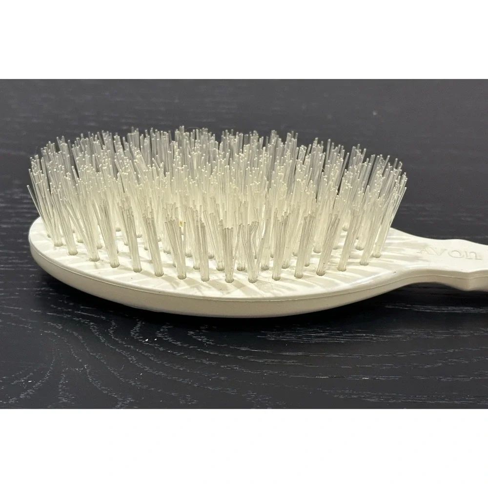 Vintage AVON Hair Brush Plastic Victorian Look Etched Design Vanity Decor